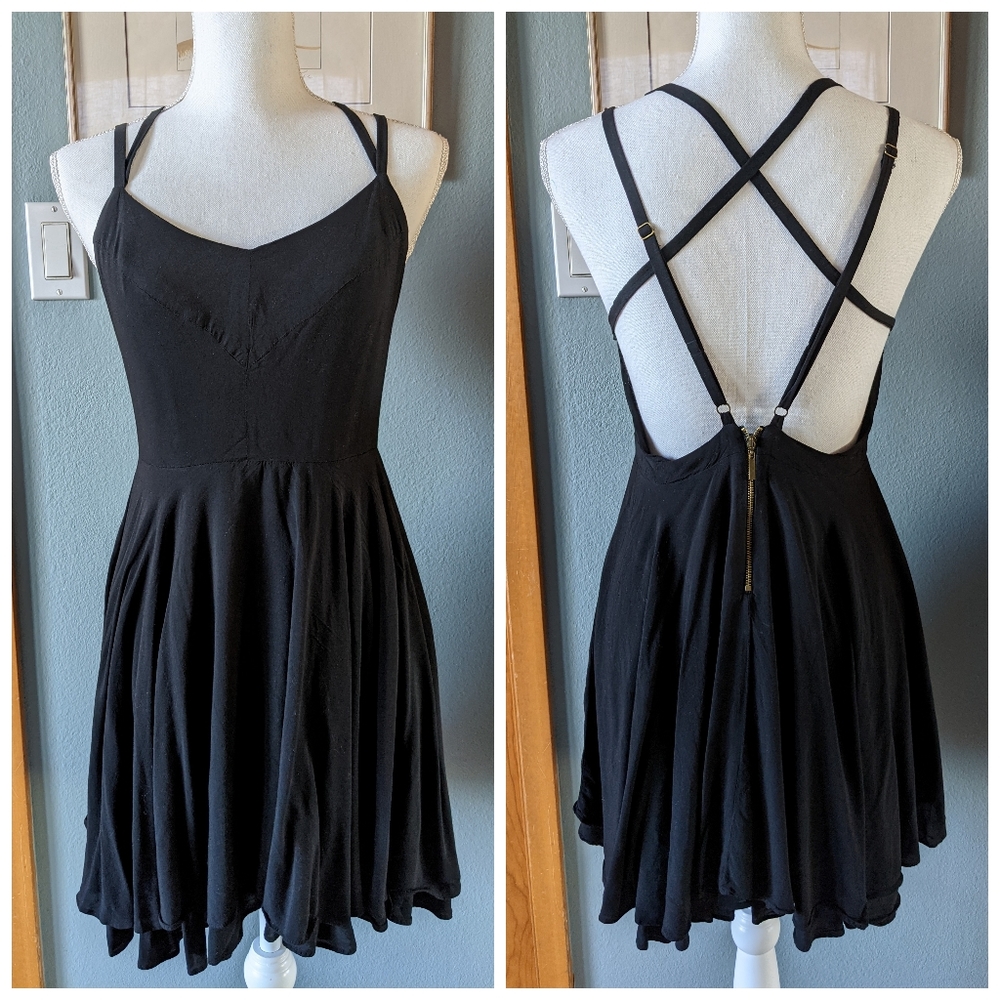 Vintage Y2K Kimchi Blue Urban Outfitters Rayon Skater Dress